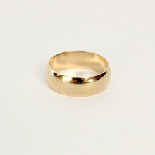 Load image into Gallery viewer, 14k yellow gold wide plain band for him or her. Handmade wedding band by talayee fine jewelry