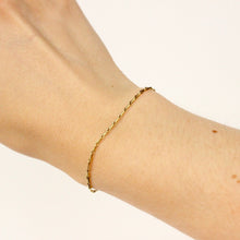 Load image into Gallery viewer, 14k gold barleycorn antique link style bracelet by talayee fine jewelry