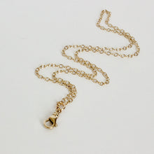 Load image into Gallery viewer, 14k yellow gold oval link chain necklace with lobster clasp for charm pendants