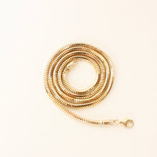 Load image into Gallery viewer, thich snake chain in gold for layering necklaces and pendants on white background. fine jewelry made in san francisco