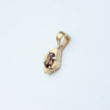 Load image into Gallery viewer, 14k yellow gold and rose zircon Tabriz Pendant handcrafted by Talayee Fine Jewelry