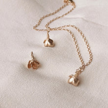 Load image into Gallery viewer, 14k gold jasmine flower charm pendant by talayee fine jewelry