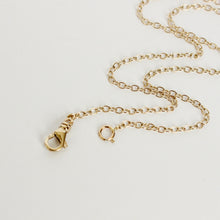 Load image into Gallery viewer, talayee fine jewelry 14k gold signature charm chain necklace with lobster clasp.