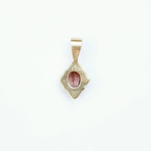 Load image into Gallery viewer, 14k yellow gold and rose zircon Tabriz Pendant handcrafted by Talayee Fine Jewelry