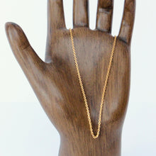 Load image into Gallery viewer, 14k yellow gold 1.2mm wide cable chain by Talāyee Fine Jewelry