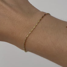 Load and play video in Gallery viewer, 14k gold barleycorn antique link style bracelet by talayee fine jewelry