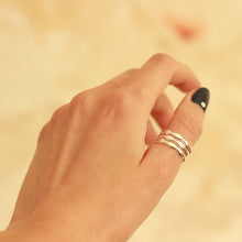 Load image into Gallery viewer, Sterling silver low tide stacking ring band