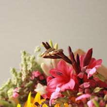 Load image into Gallery viewer, 2mm 14k gold vow rings pictured on flowers. best place to buy jewelry reddit