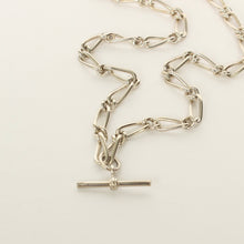 Load image into Gallery viewer, antique albert chain in sterling silver on white background
