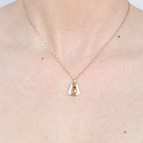 talayee fine jewelry persepolis pendant featuring a fancy cut sunstone set in 14k gold.