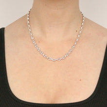 Load image into Gallery viewer, sterling silver puffed mariner chain by talayee fine jewelry on model
