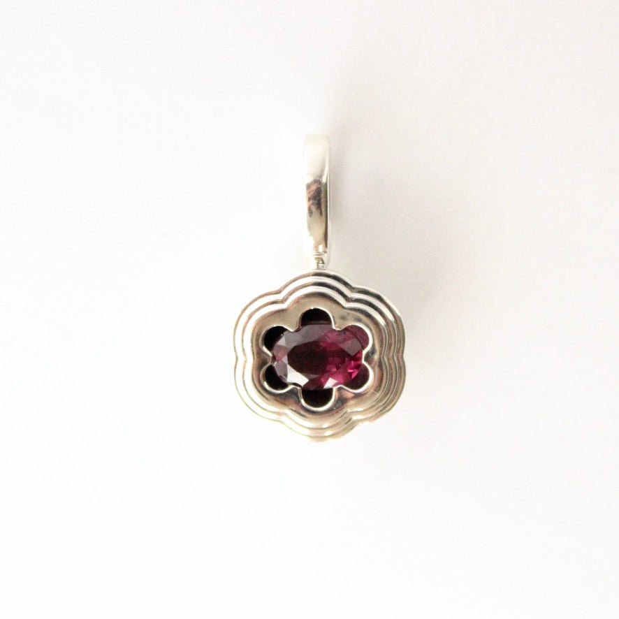 Bloom Pendant with Rhodolite Garnet