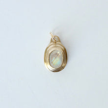 Load image into Gallery viewer, one of a kind moonstone bezel set charm pendant in 14k gold
