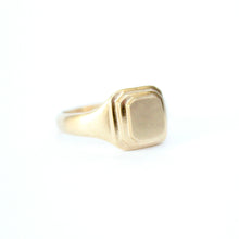 Load image into Gallery viewer, Talayee Fine Jewelry&#39;s Persepolis Signet ring in 14k yellow gold. Handmade in San Francisco.
