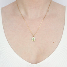 Load image into Gallery viewer, 14k gold and green meralani garnet Persepolis Pendant
