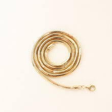 Load image into Gallery viewer, thich snake chain in gold for layering necklaces and pendants on white background. fine jewelry made in san francisco
