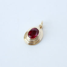 Load image into Gallery viewer, 14k gold and ruby pendant from talayee fine jewelry

