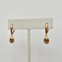 Load image into Gallery viewer, 14k gold and andalusite drop earrings handmade by talayee fine jewelry on a white background
