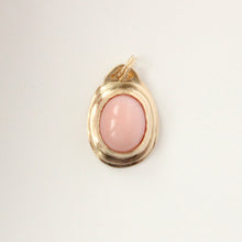 Load image into Gallery viewer, 14k gold and pink opal pendant handmade by talayee fine jewelry

