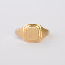 Load image into Gallery viewer, Talayee Fine Jewelry's Persepolis Signet ring in 14k yellow gold. Handmade in San Francisco.
