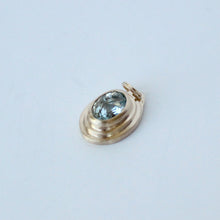 Load image into Gallery viewer, yellow gold and aquamarine one of a kind hand made pendant
