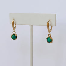 Load image into Gallery viewer, 14k yellow gold and turquoise earrings. Jewelry brands similar to Prounis Jewelry.
