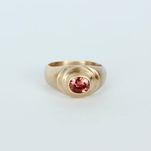 Load image into Gallery viewer, talayee fine jewelry persepolis signet ring with padparadscha sapphire
