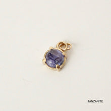 Load image into Gallery viewer, 14k yellow gold tanzanite birthstone charm
