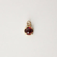 Load image into Gallery viewer, 14k gold ruby pendant on white background
