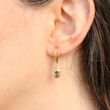 Load image into Gallery viewer, handmade andalusite drop earrings in 14k yellow gold by talayee fine jewelry
