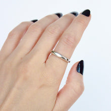 Load image into Gallery viewer, sterling silver handmade dome ring by talayee fine jewelry on figure
