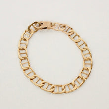 Load image into Gallery viewer, 14k gold anchor link mariner link chain bracelet
