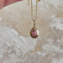 Load and play video in Gallery viewer, Persepolis Pink Tourmaline Cabochon Pendant
