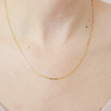 Load image into Gallery viewer, gold link chain necklace worn on figure
