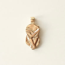Load image into Gallery viewer, Talayee Venus Pendant. feminine necklace in 14k yellow gold on white background.
