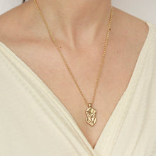 Load image into Gallery viewer, 14k solid gold carved figure of a woman pendant styled on figure. Talayee Venus Pendant
