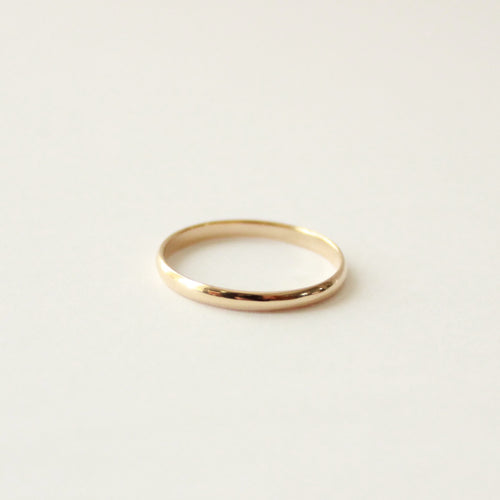 2mm 14k gold vow ring
