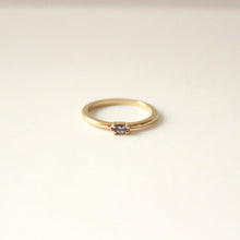 Load image into Gallery viewer, 14k yellow gold tanzanite ring. Perfect for pairing with other stacking rings
