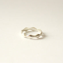 Load image into Gallery viewer, Sterling silver low tide stacking ring band 
