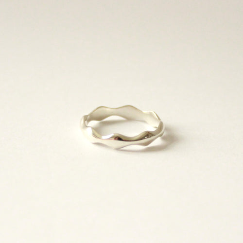 Sterling silver low tide stacking ring band 