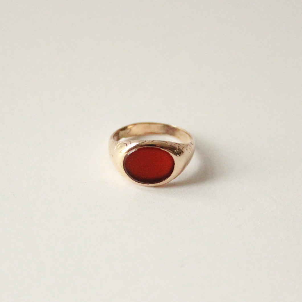 antique carnelian ring. a vow ring for the non-traditional bride.
